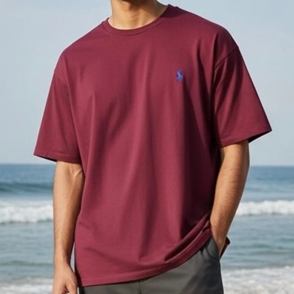 Polo Ralph Lauren Mens 2XLT Burgundy Short Sleeve Crew Neck Pony Logo T-Shirt